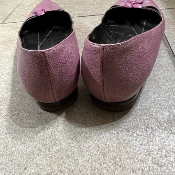 Kate, spade, pink leather flat shoes, size 7B. #30 - Picture 5 of 9